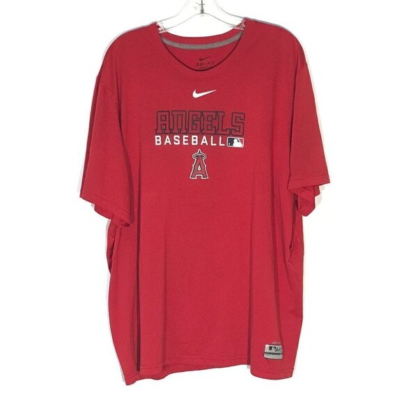 NIKE MLB Angels Baseball DRI FIT Tee T shirt 2XL - Picture 2 of 9